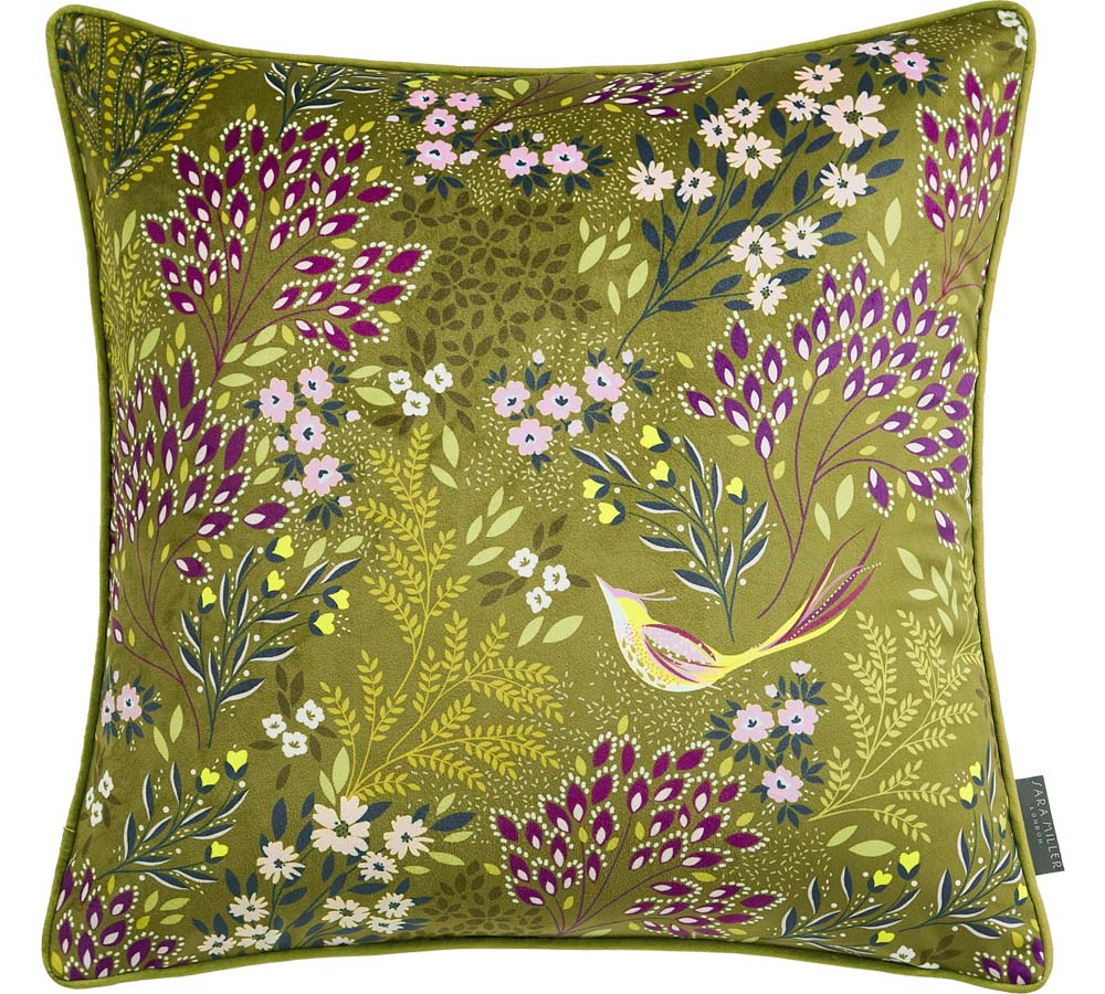 Songbird Olive Cushion